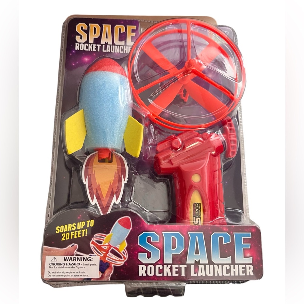 Space Rocket Launcher Toy Set - Red